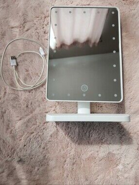 Indigo White LED Touch Vanity Mirror with USB Micro Cord